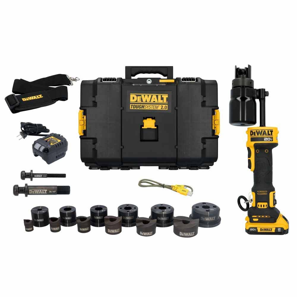 DEWALT DCE600D1K4 DEWALT 20V MAX Hydraulic Knockout Tool Kit with 1/2" - 4" Punches and Dies