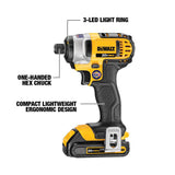 DeWalt DCF885L1 20V MAX* 1/4" Impact Driver Kit - 3