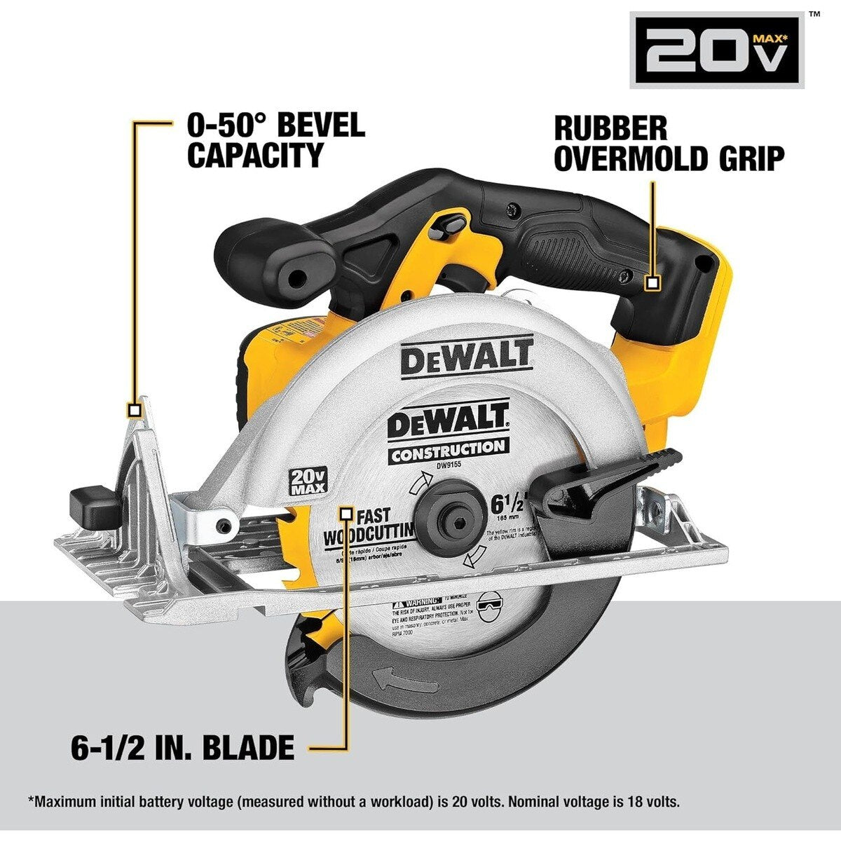 DEWALT DCK252D2 20V MAX Drill Driver and Circular Saw Combo Kit with 2Ah Batteries (2 Tool Kit) - 4