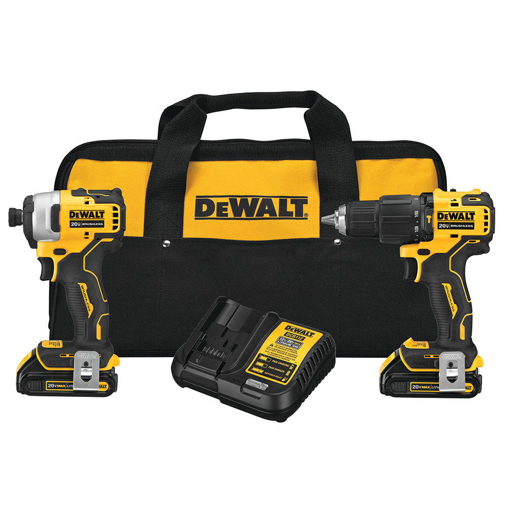 DeWalt DCK279C2 ATOMIC 20V 1/2" MAX Hammer Drill/Driver & Impact Driver Kit