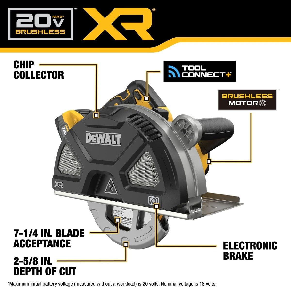 DeWalt DCS383H1 20V MAX* XR 7-1/4 in. Metal Cutting Circular Saw Kit - 6