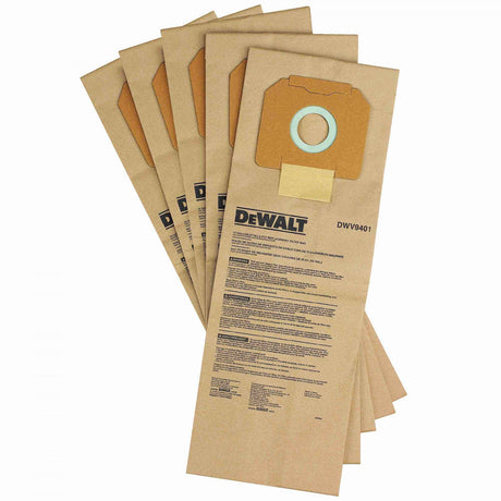 DeWalt DCV9401 Replacement Paper Bag - 5 Pack