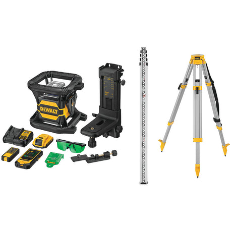 DeWalt DW080LGSK 20V MAX Tool Connect Green Tough Rotary Laser Kit