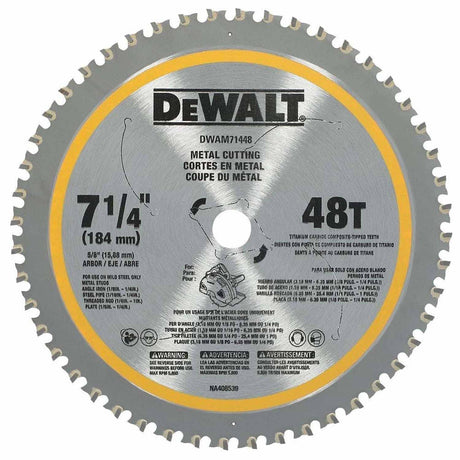 DeWalt DWAM71448 7-1/4IN 48T Metal Cutting Saw Blade