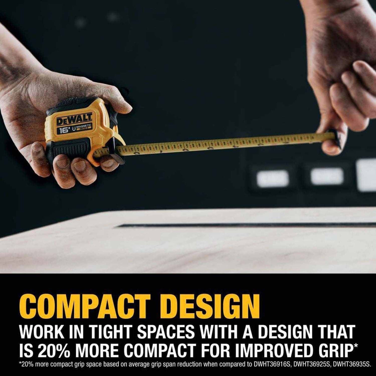 DeWalt DWHT39116S 16 ft. Compact Magnetic Tape Measure - 6