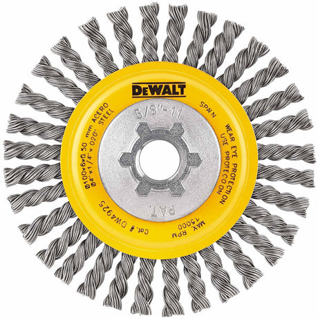 DeWalt DW4925B 4" x 5/8"-11 HP .020 Carbon Stringer Wire Wheel Bulk