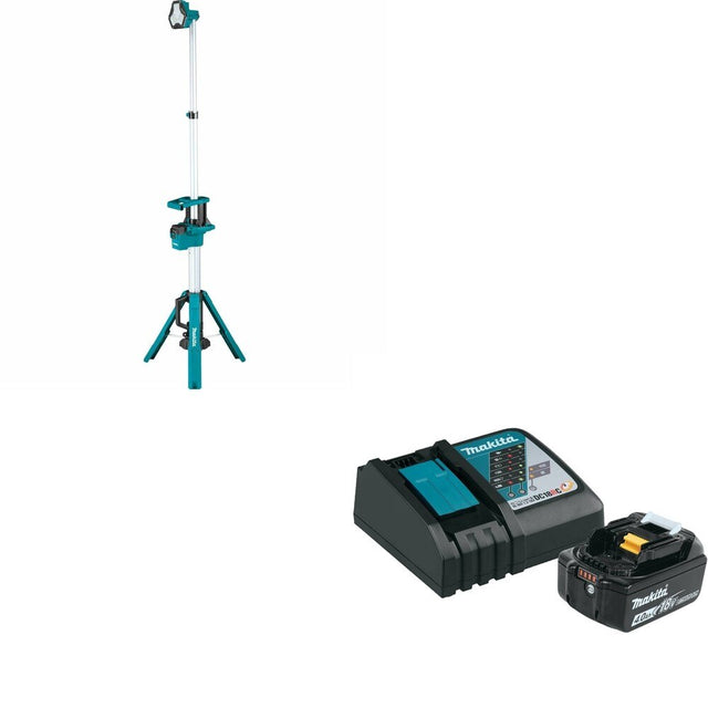 Makita DML813 18V LXT Lithium-Ion Cordless Tower Work Light, Light Only W/ BL1840BDC1 Battery