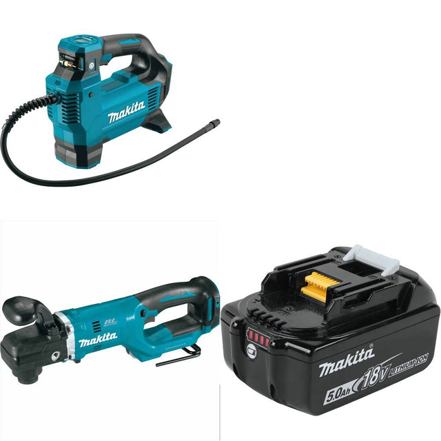 Makita DMP181ZX Inflator Kit W/ XAD06Z Angle Drill and FREE BL1850B Battery