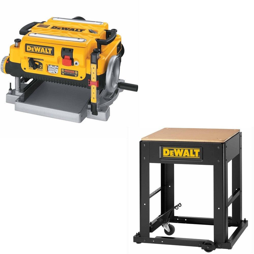DeWalt DW735 Heavy-Duty 13" Thickness Planer w/ DW7350 Mobile Planer Stand