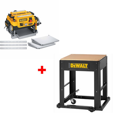 DeWalt DW735X 13" Three Knife, Two Speed Thickness Planer w/ DW7350 Planer Stand