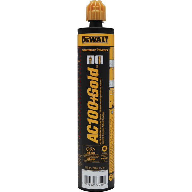 DeWalt 8478SD-PWR AC100+GOLD  Vinylester Injection Adhesive Anchor System 10oz