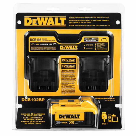 DeWalt DCB102BP 20V MAX* Jobsite Charging Station with Battery