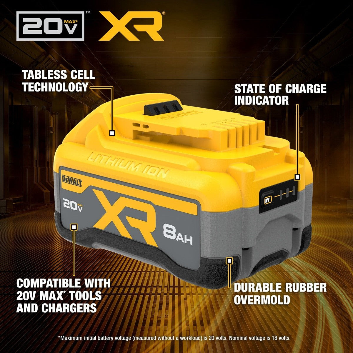 DeWalt DCB2108 20V MAX XR POWERPACK 8.0Ah Battery - 4