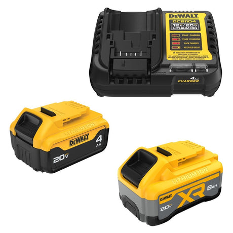 DeWalt DCB2184-2C 20V MAX Starter Kit with 4Ah Battery 8Ah XR Battery and Charger