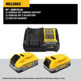 DeWalt DCBP315-2C PowerStack Compact Battery + 5ah Battery Starter Kit - 17