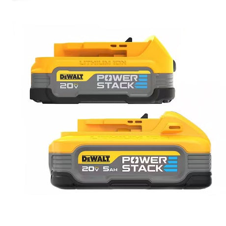 DeWalt DCBP315-2 POWERSTACK 20V 5.0Ah and 1.7Ah Lithium-Ion Power Tool Battery Packs (2-Pack)