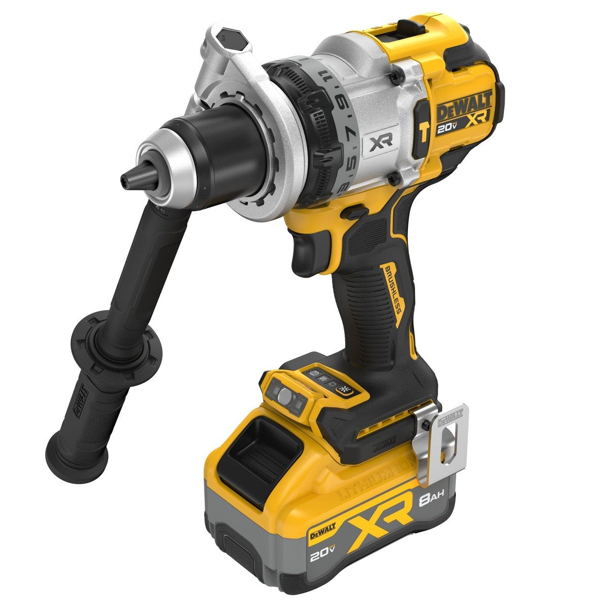 DeWalt DCD1007WW1 20V MAX XR Brushless Cordless 1/2 in. Hammer Drill Kit - 4