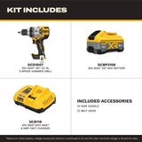 DeWalt DCD1007WW1 20V MAX XR Brushless Cordless 1/2 in. Hammer Drill Kit - 5