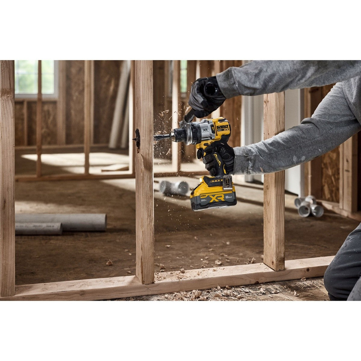 DeWalt DCD1007WW1 20V MAX XR Brushless Cordless 1/2 in. Hammer Drill Kit - 9