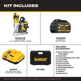 DeWalt DCD1624GX1 20V MAX XR 2" Cordless Brushless Magnetic Drill Press Kit (2 Batteries, Charger) - 5