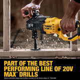 DeWalt DCD447WW1 20V Max* XR Brushless Cordless 7/16" Quick Change Compact Stud & Joist Drill Kit with XR POWERPACK - 8