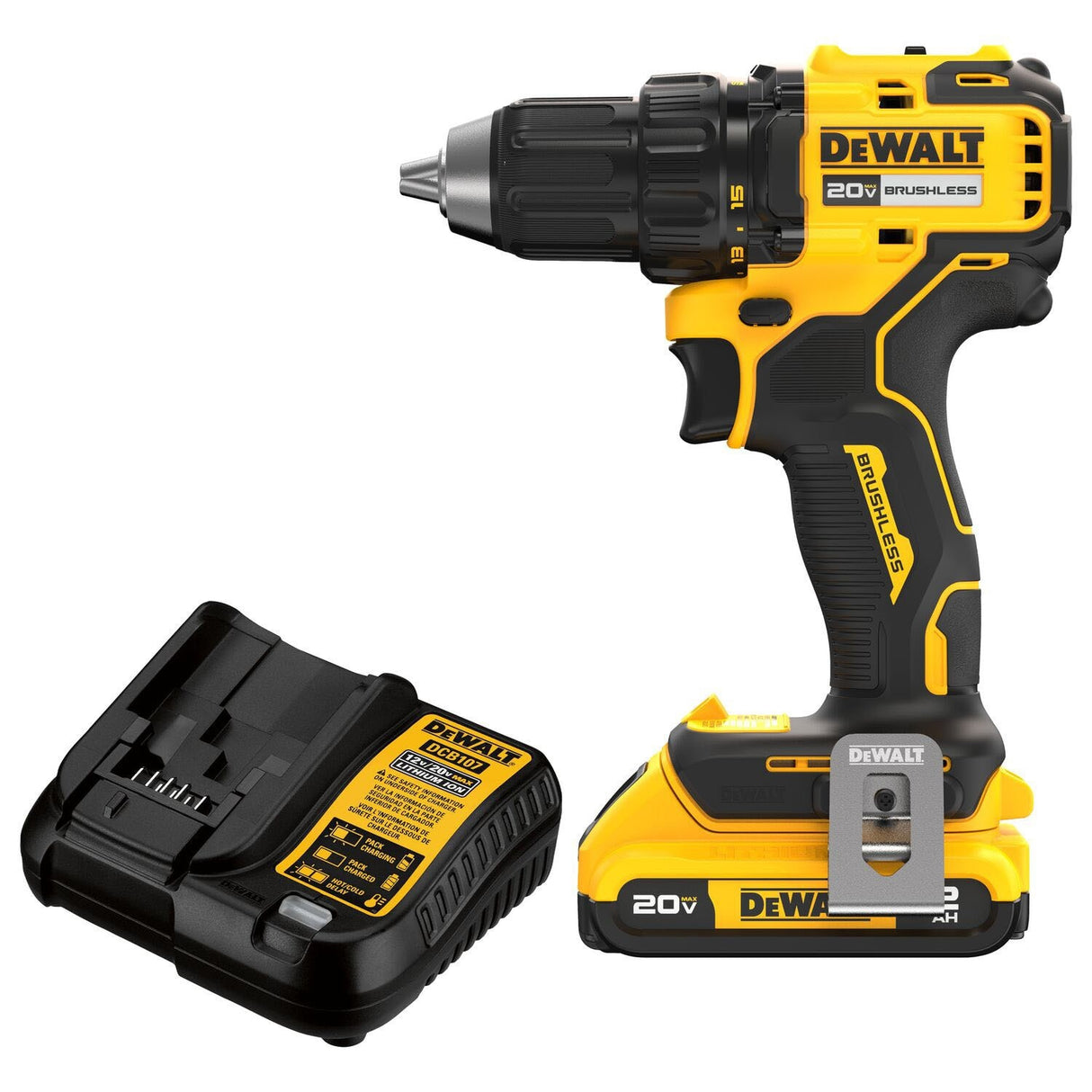 DeWalt DCD793D1 20V MAX Brushless Cordless 1/2 in. Drill/Driver Kit