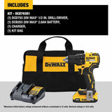 DeWalt DCD793D1 20V MAX Brushless Cordless 1/2 in. Drill/Driver Kit - 8