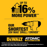 DeWalt DCD794B ATOMIC COMPACT SERIES 20V MAX Brushless Cordless 1/2 in. Drill/Driver (Tool Only) - 8