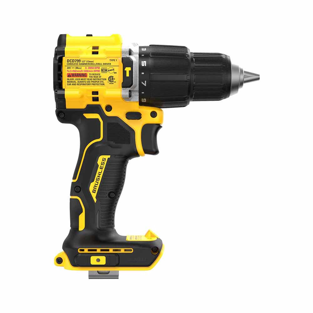 DeWalt DCD799B ATOMIC COMPACT SERIES 20V MAX Brushless Cordless 1/2 in. Hammer Drill (Tool Only) - 6