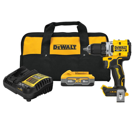 DeWalt DCD801H1 20V MAX XR 1-2" Brushless Cordless Drill Driver Kit with 5Ah POWERSTACK Battery (1 Battery)