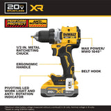 DeWalt DCD801H1 20V MAX XR 1-2" Brushless Cordless Drill Driver Kit with 5Ah POWERSTACK Battery (1 Battery) - 6
