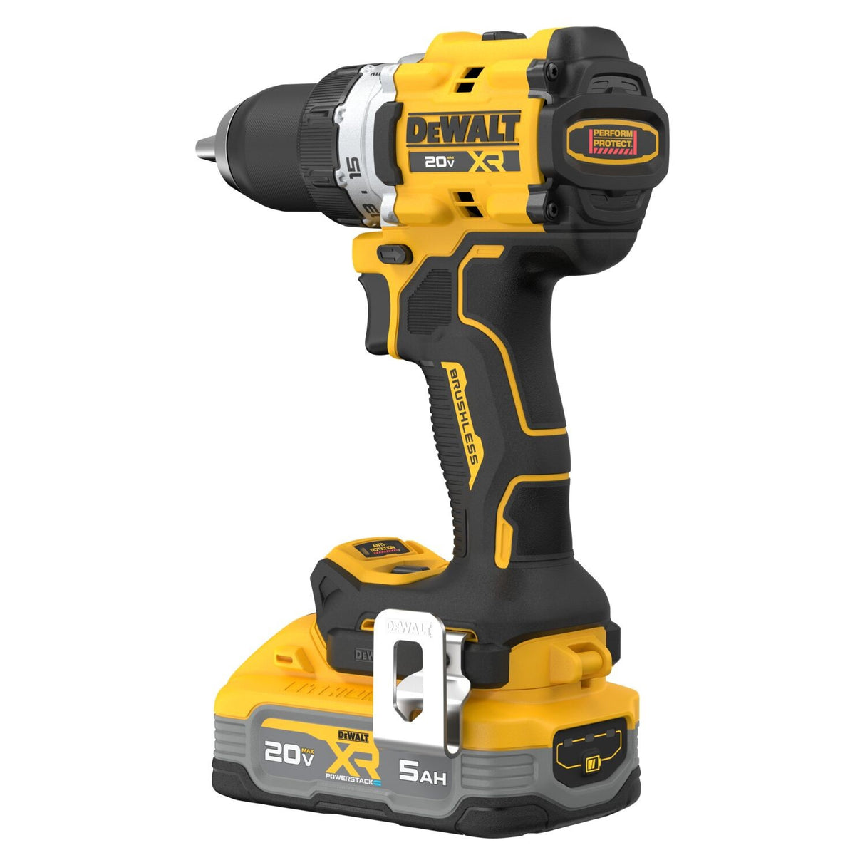 DeWalt DCD801H1 20V MAX XR 1-2" Brushless Cordless Drill Driver Kit with 5Ah POWERSTACK Battery (1 Battery) - 7