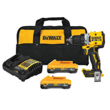 DeWalt DCD801QQ2 20V MAX XR Brushless Cordless 1/2 in. Drill/Driver Kit with POWERPACK Batteries