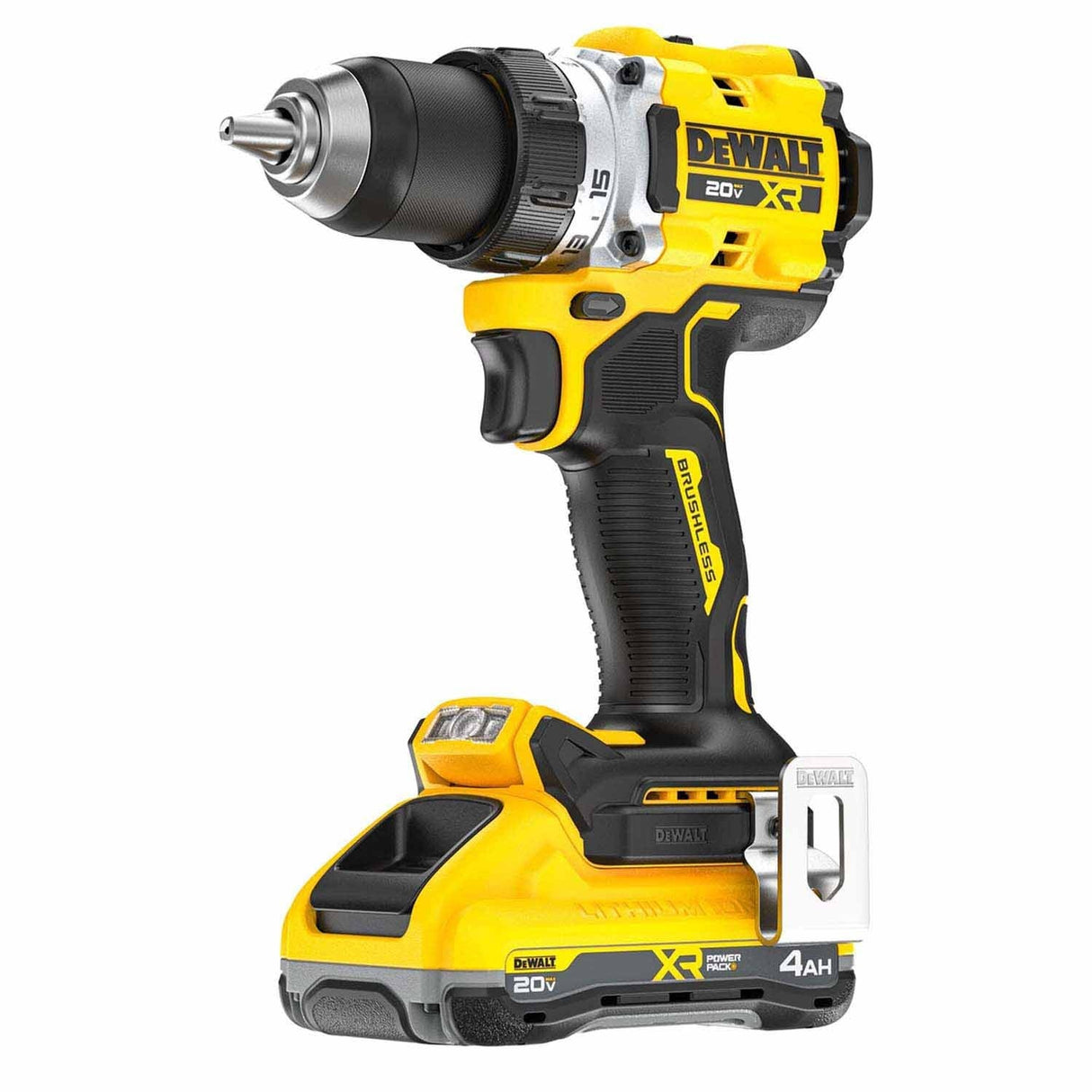 DeWalt DCD801QQ2 20V MAX XR Brushless Cordless 1/2 in. Drill/Driver Kit with POWERPACK Batteries - 3