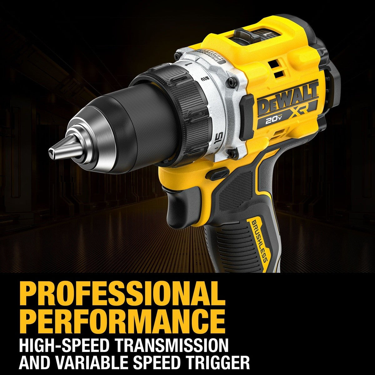 DeWalt DCD801QQ2 20V MAX XR Brushless Cordless 1/2 in. Drill/Driver Kit with POWERPACK Batteries - 11