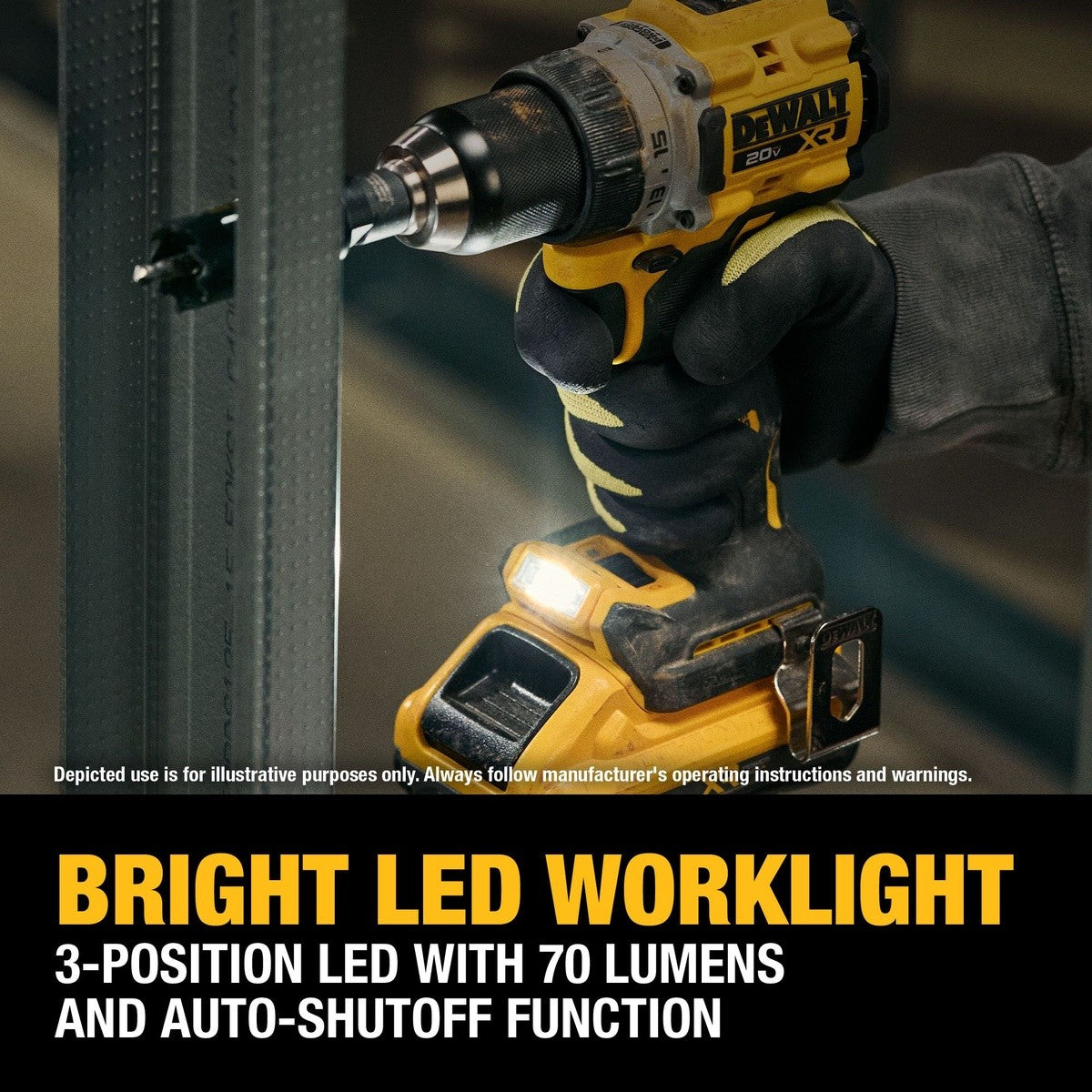 DeWalt DCD801QQ2 20V MAX XR Brushless Cordless 1/2 in. Drill/Driver Kit with POWERPACK Batteries - 12