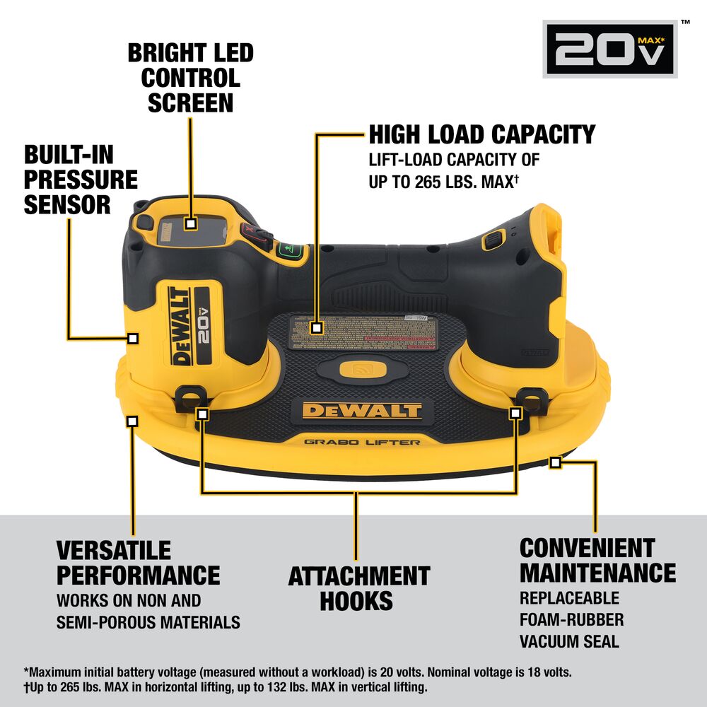 DeWalt DCE592B 20V MAX GRABO Lifter (Tool Only) - 2