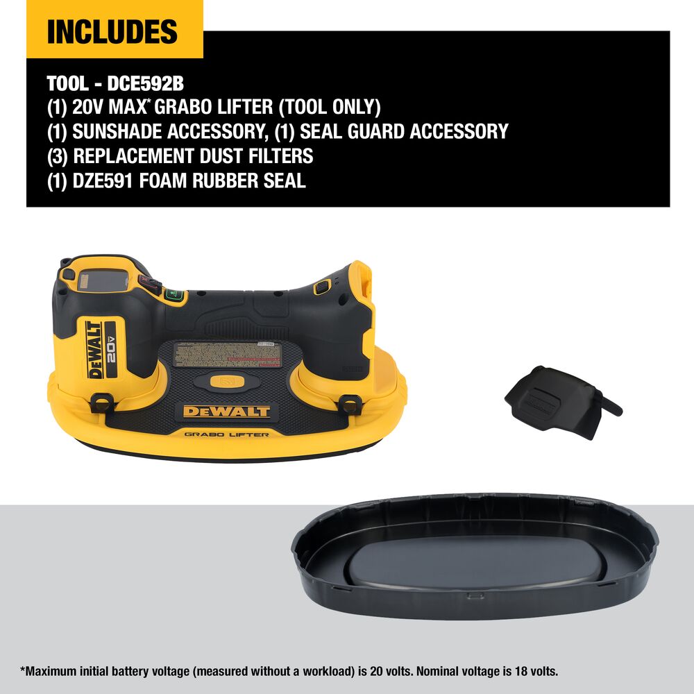 DeWalt DCE592B 20V MAX GRABO Lifter (Tool Only) - 12