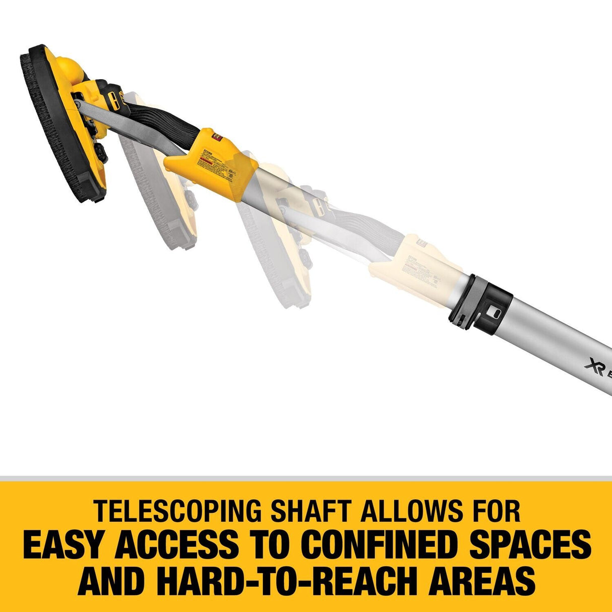 DeWalt DCE800P1 20V Max Brushless Cordless Drywall Sander Kit with Telescoping Shaft and Wireless Tool Control (5Ah Battery, Charger) - 5