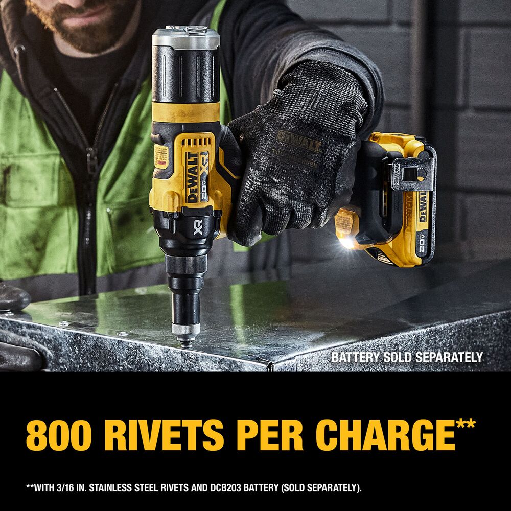 DeWalt DCF403B 20V MAX XR Brushless Cordless 3/16" Rivet Tool (Tool Only) - 8