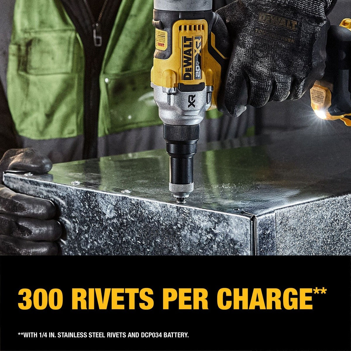 DeWalt DCF414GE2 20V MAX* XR Brushless Cordless 1/4" Rivet Tool Kit with POWERSTACK - 6