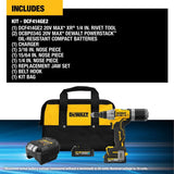 DeWalt DCF414GE2 20V MAX* XR Brushless Cordless 1/4" Rivet Tool Kit with POWERSTACK - 7