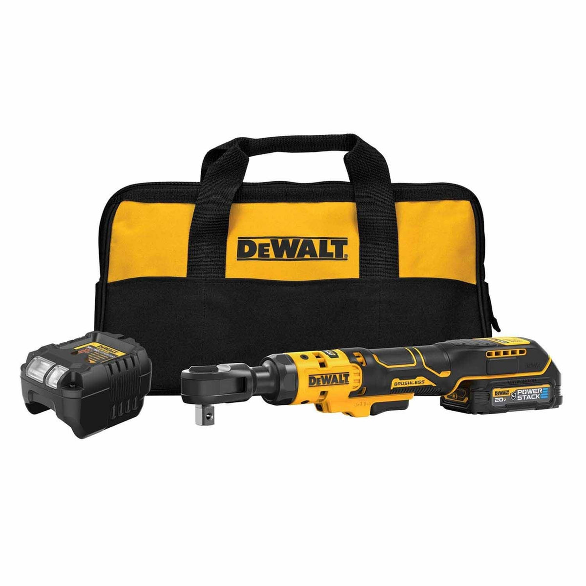 DeWalt DCF512GE1 Atomic 20V MAX Brushless 1/2 Inch Ratchet Kit with PO ...
