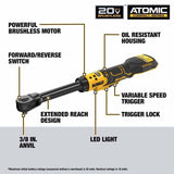 DeWalt DCF513EB 20V MAX ATOMIC Brushless Cordless 3/8 in. Extended Reach Ratchet (Tool Only) - 2