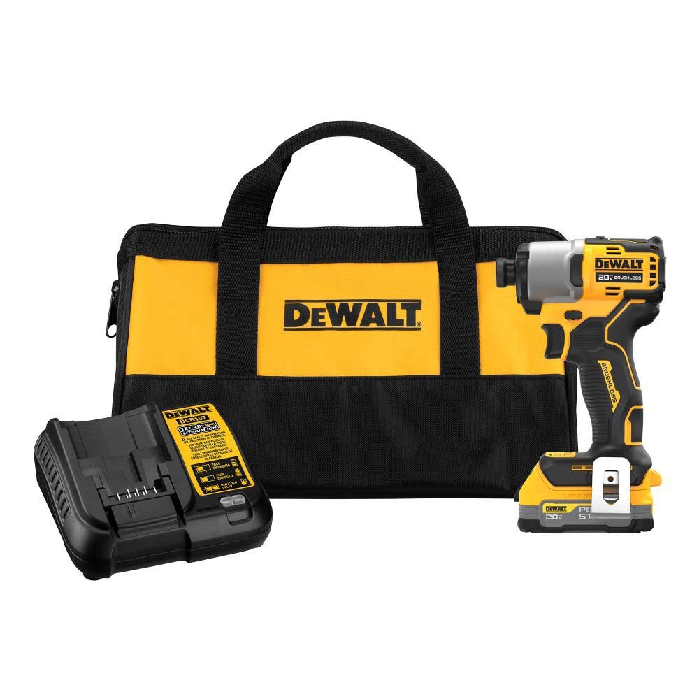 DeWalt DCF840E1 20V Impact Driver with PowerStack Battery