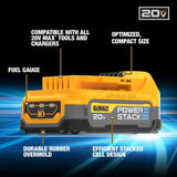 DeWalt DCF840E1 20V Impact Driver with PowerStack Battery - 5