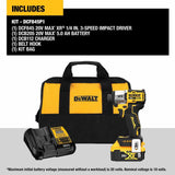 DeWalt DCF845P1 20V MAX XR 1/4 in. 3-Speed Impact Driver Kit - 8