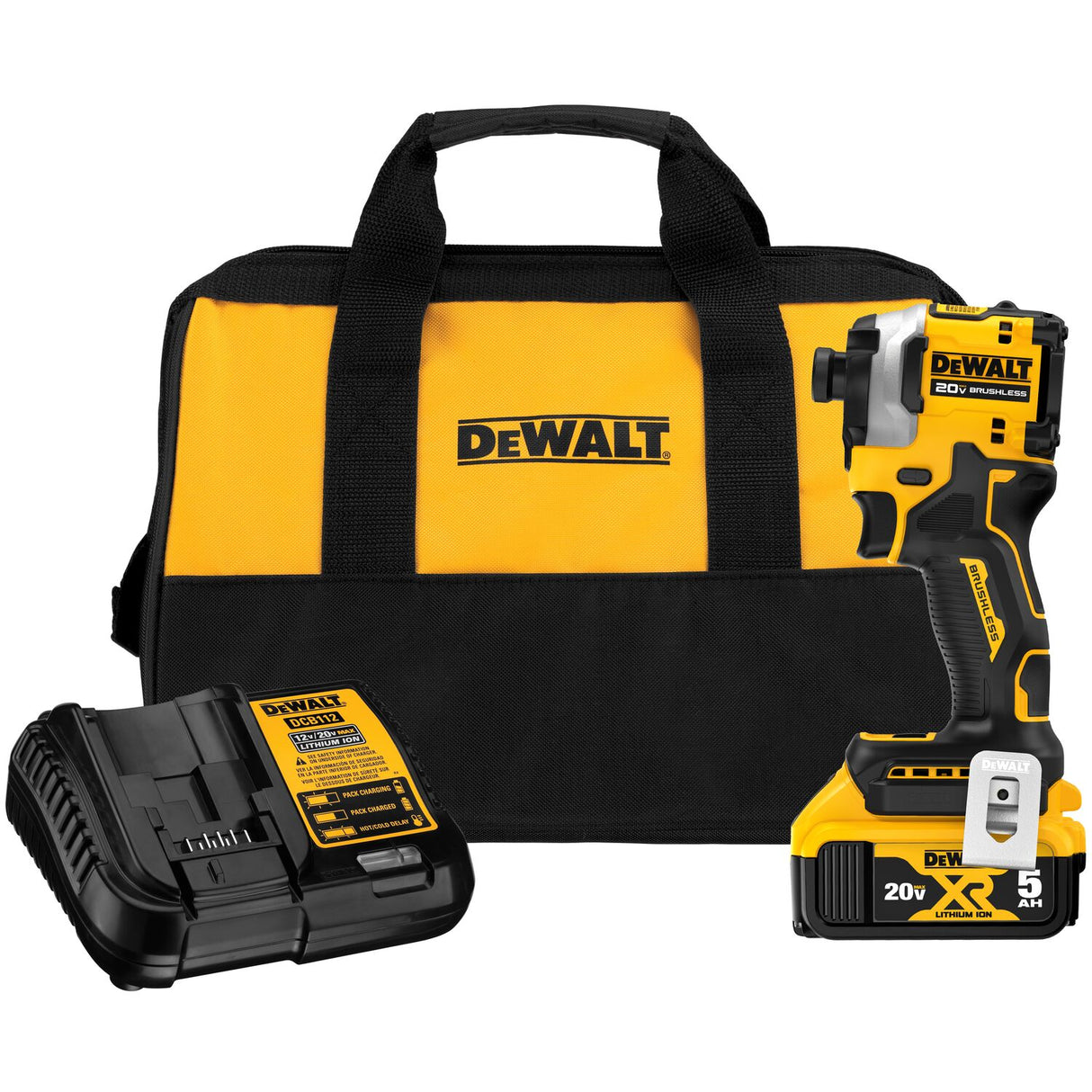 DeWalt DCF850P1 ATOMIC 20V MAX* 1/4 in. Brushless Cordless 3-Speed Impact Driver Kit (1 Battery)