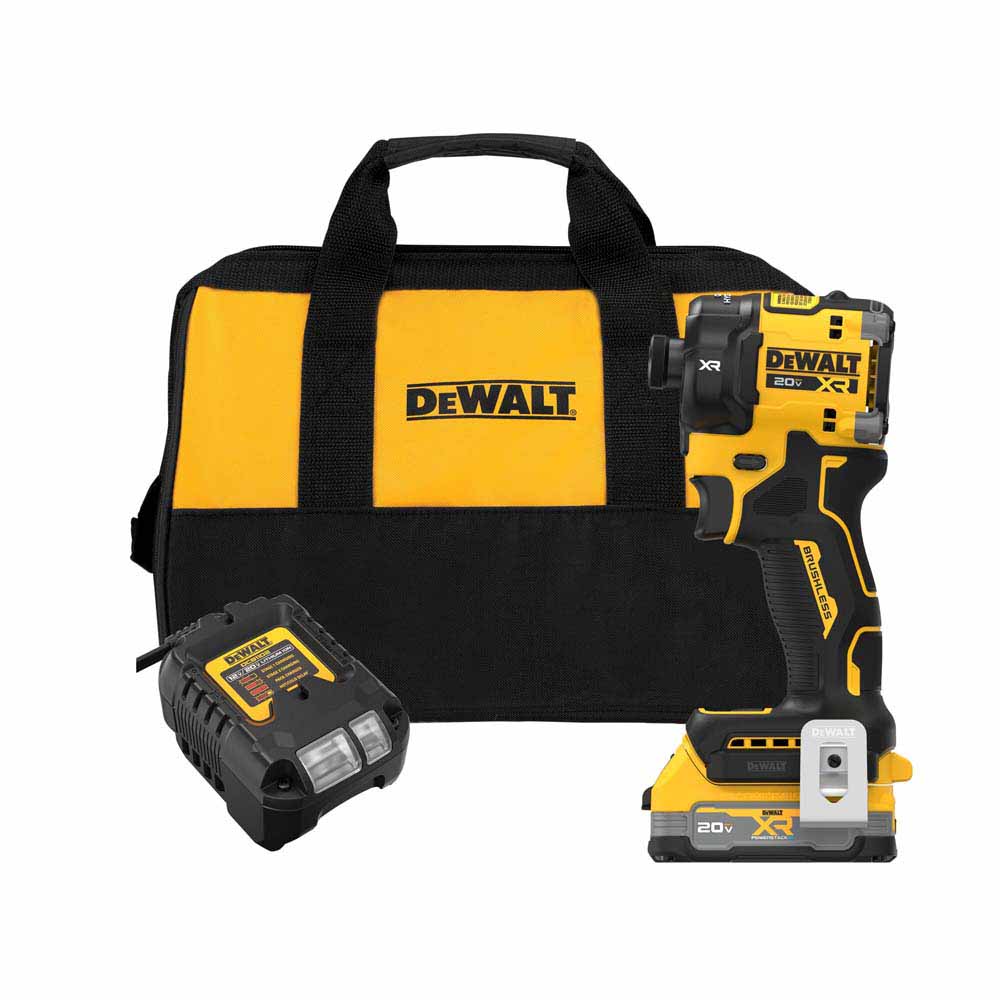 DeWalt DCF870E1 20V MAX XR Brushless Cordless 1/4 in. Quiet Hydraulic Impact Driver Kit - 7