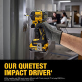 DeWalt DCF870E1 20V MAX XR Brushless Cordless 1/4 in. Quiet Hydraulic Impact Driver Kit - 8